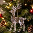 thumbnail image 1 of Christmas Decoration Crystal Ornaments,Hanging Acrylic Christmas Reindeer Shaped Ornaments for Christmas Tree Winter New Year Fireplace Party Holiday Decoration, 1 of 7