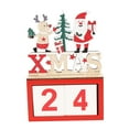 thumbnail image 1 of Christmas Decoration Desk Calendars Decor Wooden Blocks for Holiday Gifts for Kids Adult standing Elk, 1 of 9