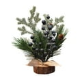 thumbnail image 1 of Christmas Decoration Desktop Small Tree Simulation Flower Wreath Ornament New Year Decoration Red Fruit Small Tree for Home, 1 of 2
