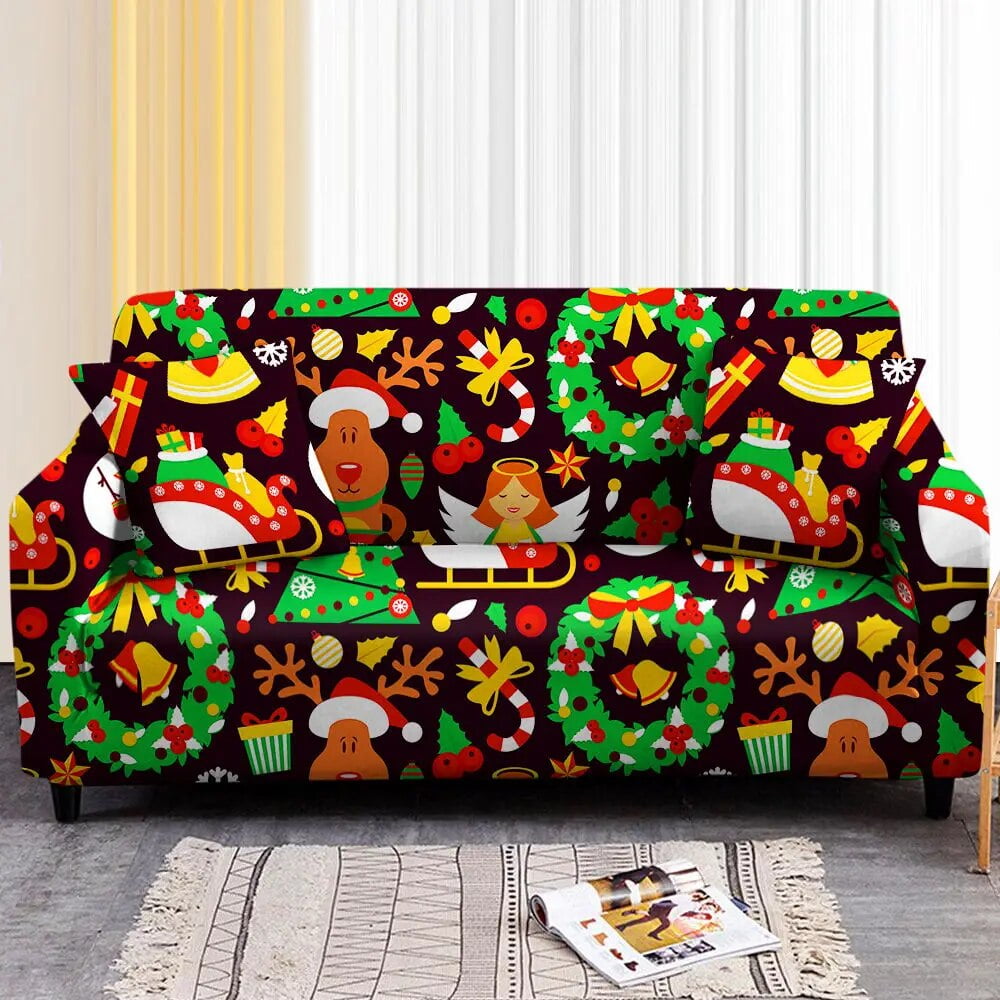 Christmas Decoration Elastic Sofa Cover Stretch Couch Cover for Living