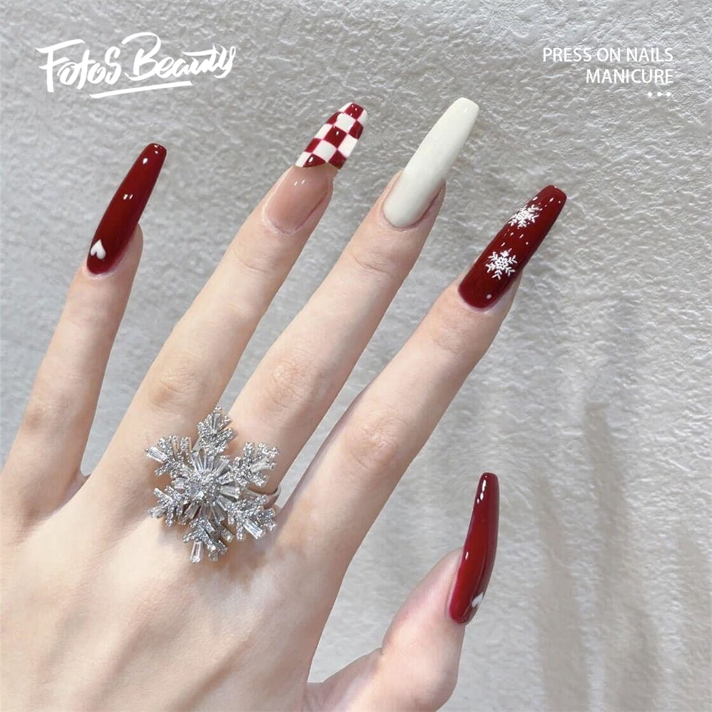 Christmas clearance red nails