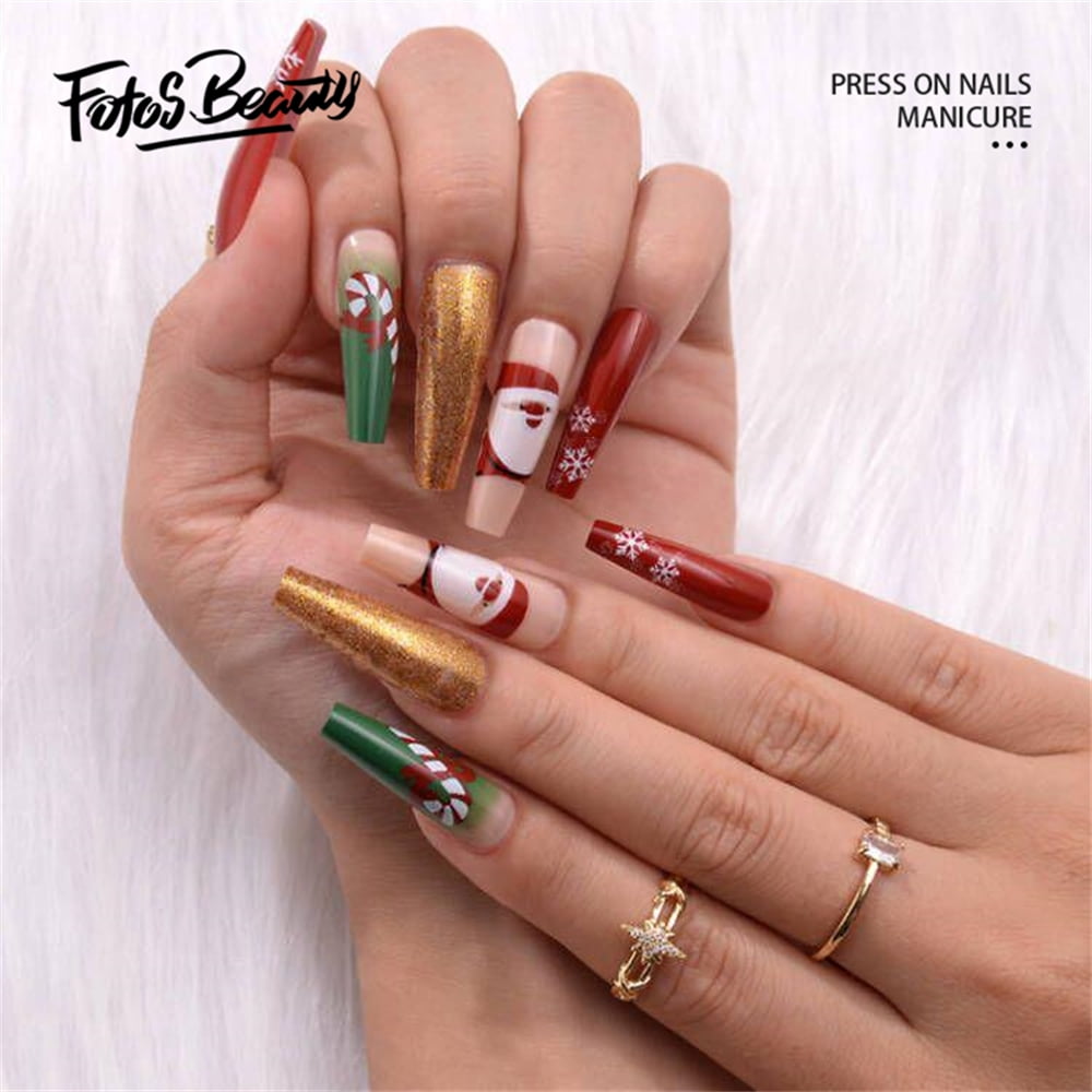 60 Joyful Christmas Nails Ideas | Art and Design | Winter nails acrylic,  Pretty nails, Festival nails
