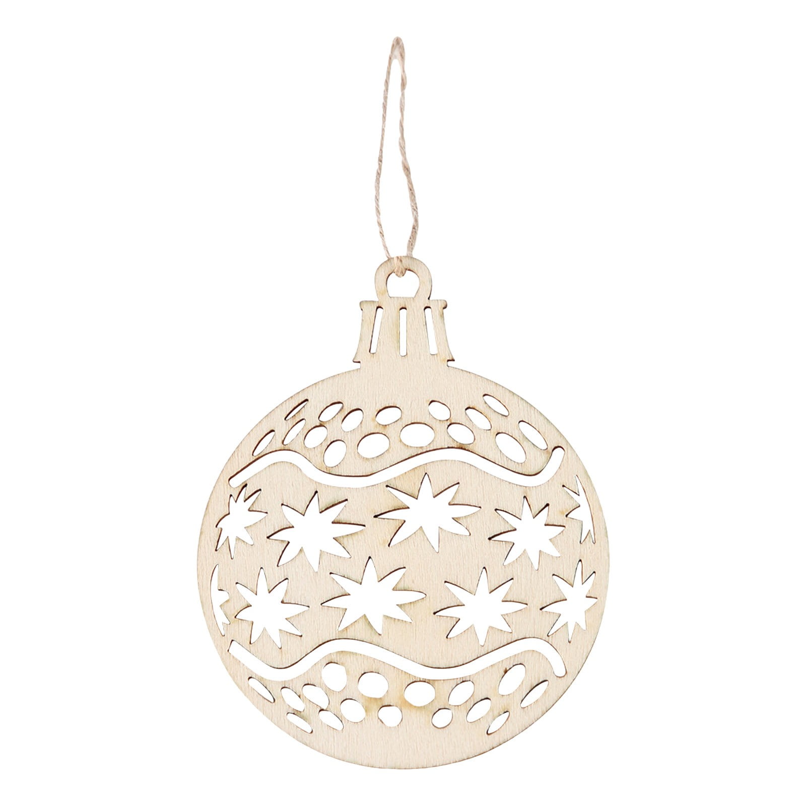 Christmas Decoration For Tree Wooden Ornaments With Garland for Fireplace Mantel Frosted Oblong