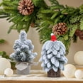 thumbnail image 1 of Christmas Decoration Gifts Mini Christmas Tree Artificial Christmas Tree Small Tabletop Christmas Tree Decor Flocking White Christmas Tree Ornaments for Holiday Winter Home Party Decor 9.06inch, 1 of 7