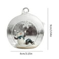 thumbnail image 1 of Christmas Decoration Glass Balls Transparent Hanging Pendants 8CM Elk Snowman Pattern Ball For Xmas Christmas Tree Decorations, 1 of 6