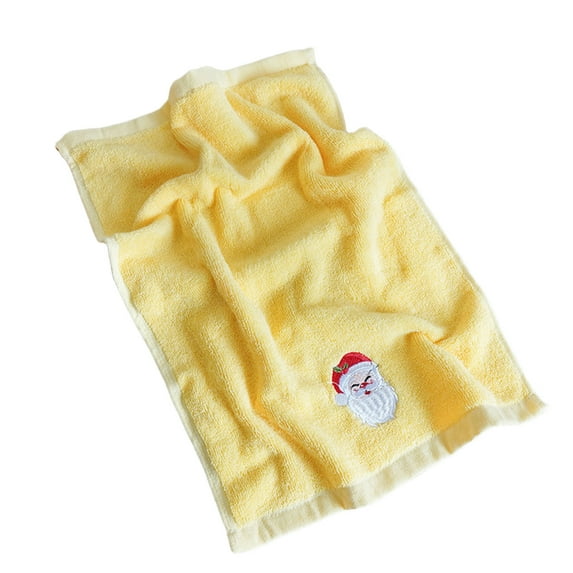 Christmas Decoration Hand Towel Embroidery Santa Claus Reindeer Christmas Tree Towel Fabric Bathroom Towel Suitable for Home Kitchen Bathroom Cleaning