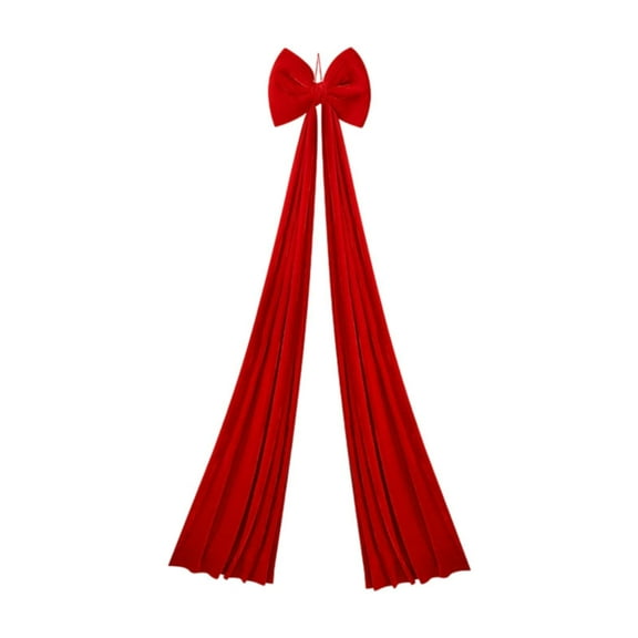 Christmas Decoration Holiday Bow Tree Topper Soft Velvet Material for Indoor Outdoor Party Xmas Decor