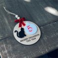 Christmas Decoration Lover Gift Pet Owner Silhouette Wearing Santa Hat