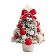 thumbnail image 1 of Christmas Decoration, Mini Christmas Tree, Tabletop Flocking Christmas Tree with String Lights, PVC Material, Portable Lightweight Reusable Holiday Party Decor 35x17x17cm, 1 of 7