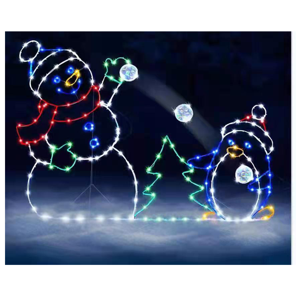 Christmas Decoration, Outdoor Snowman Xmas Decorations with LED Lights