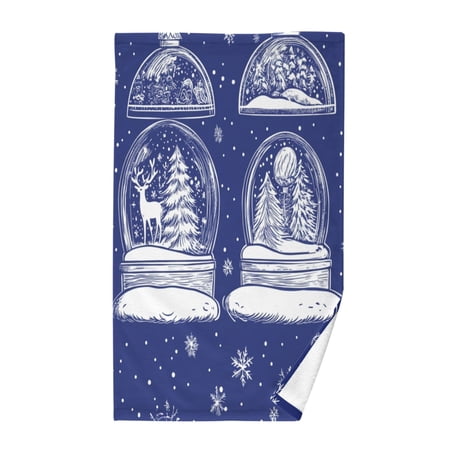 Christmas Decoration Pattern Soft 100% Cotton Towel, High Absorbency, Single Pack, 16" x 28"