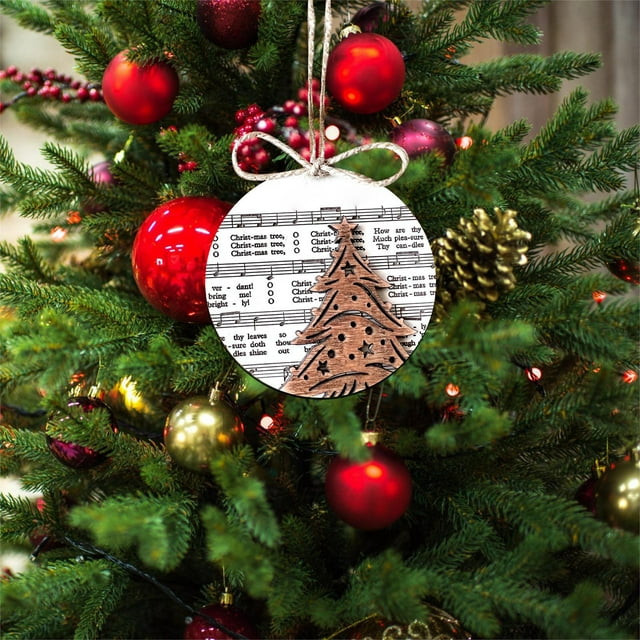 Christmas Decoration Pendant 2D Acrylic Printing Pendant Snowman Bell