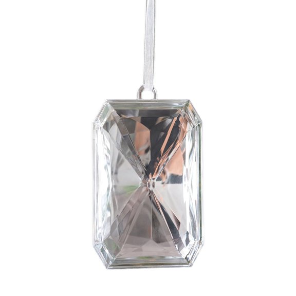 Christmas Decoration Plastic Gemstone Pendant,Sparkling Christmas Tree Pendant Hanging Ornament,Gem Style Decor For Xmas Tree,Gift Packaging,DIY Crafts,Festive Holiday Home Party Decoration