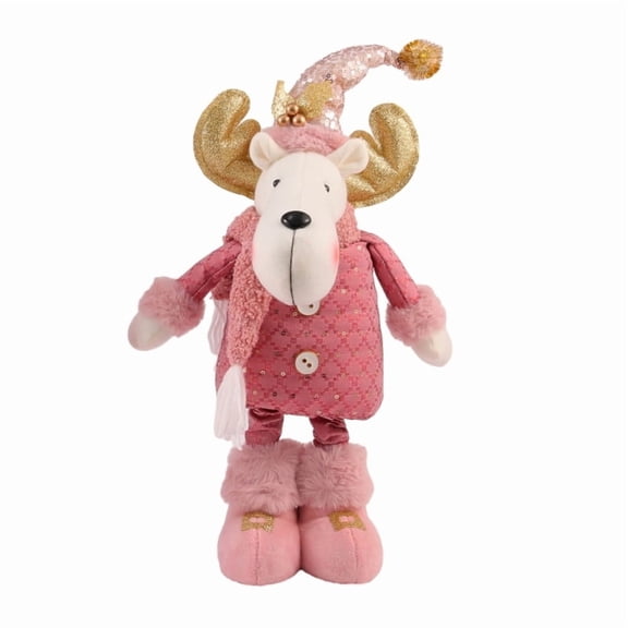 Christmas Decoration Retractable Standing Santa Snowman Doll Figurines Oranments Christmas Gift for Kids New Year 2024