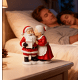 thumbnail image 1 of Christmas Decoration, Santa and Mrs. Claus Resin Figurine, Kissing Couple Tabletop Decor for Mantel Shelf and Entryway, 1 of 7