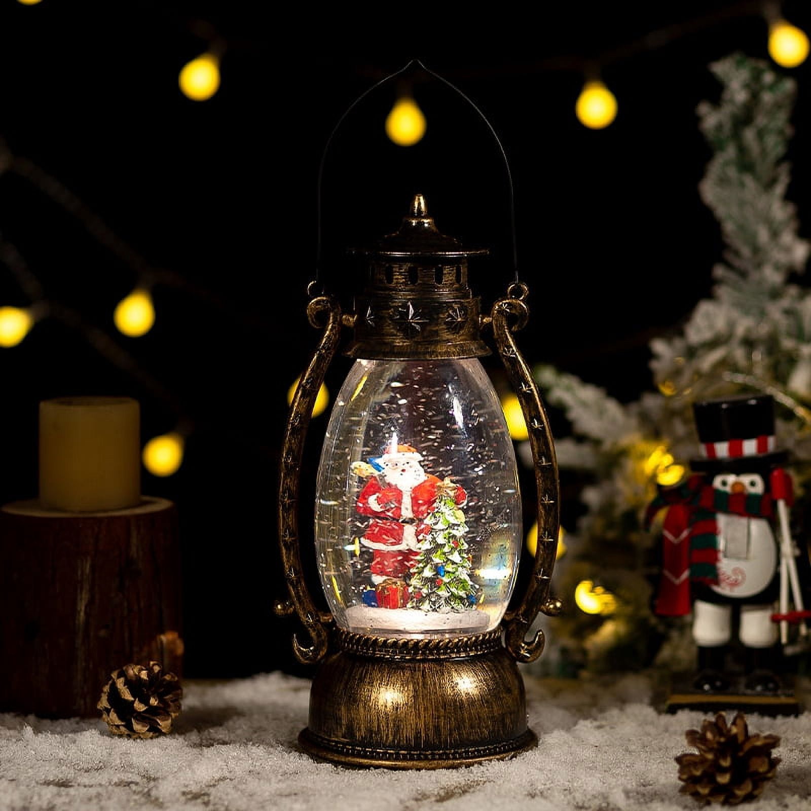 Christmas Decoration Snow Globe Music Box with Automatic Snowfall ...