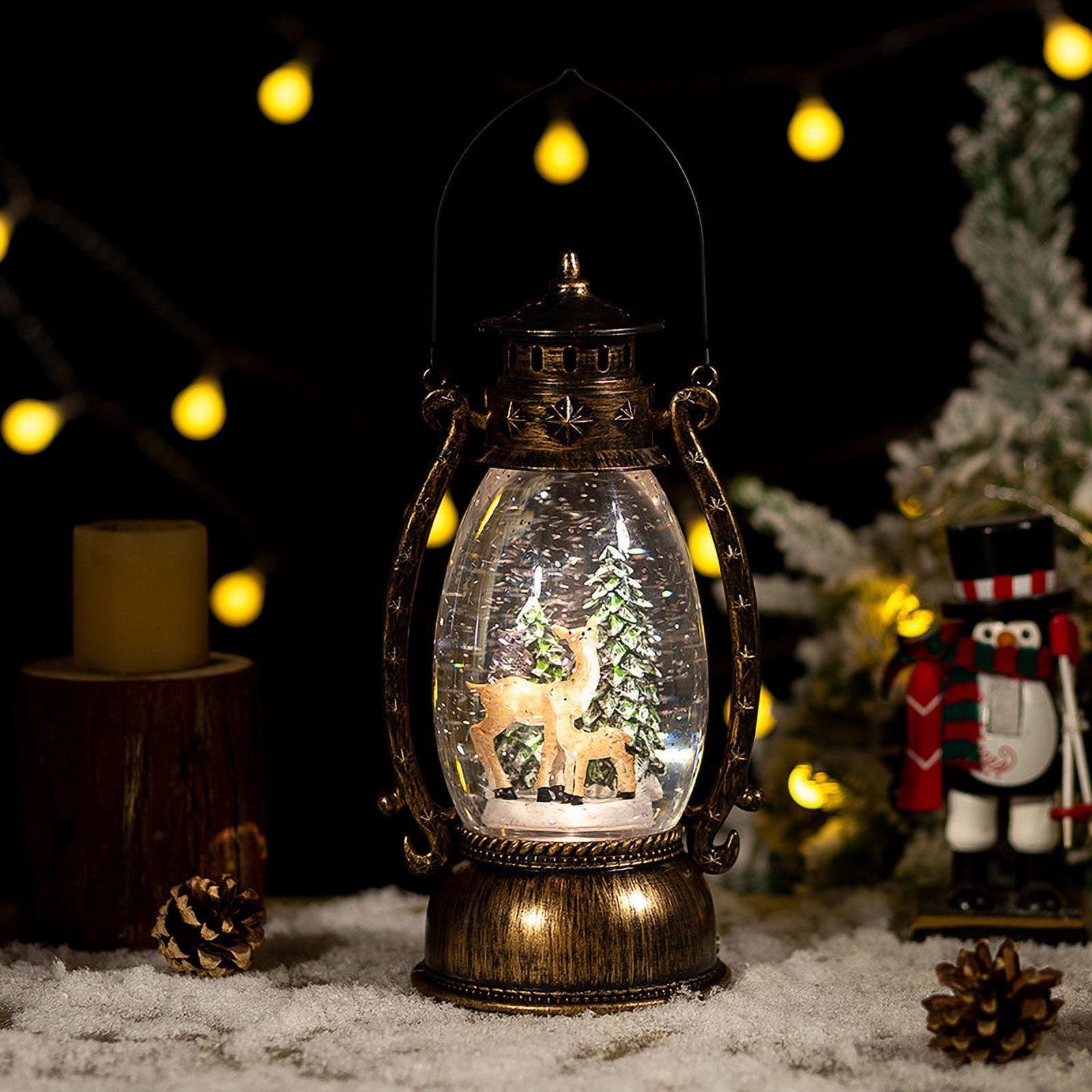 Christmas Decoration Snow Globe Music Box with Automatic Snowfall ...