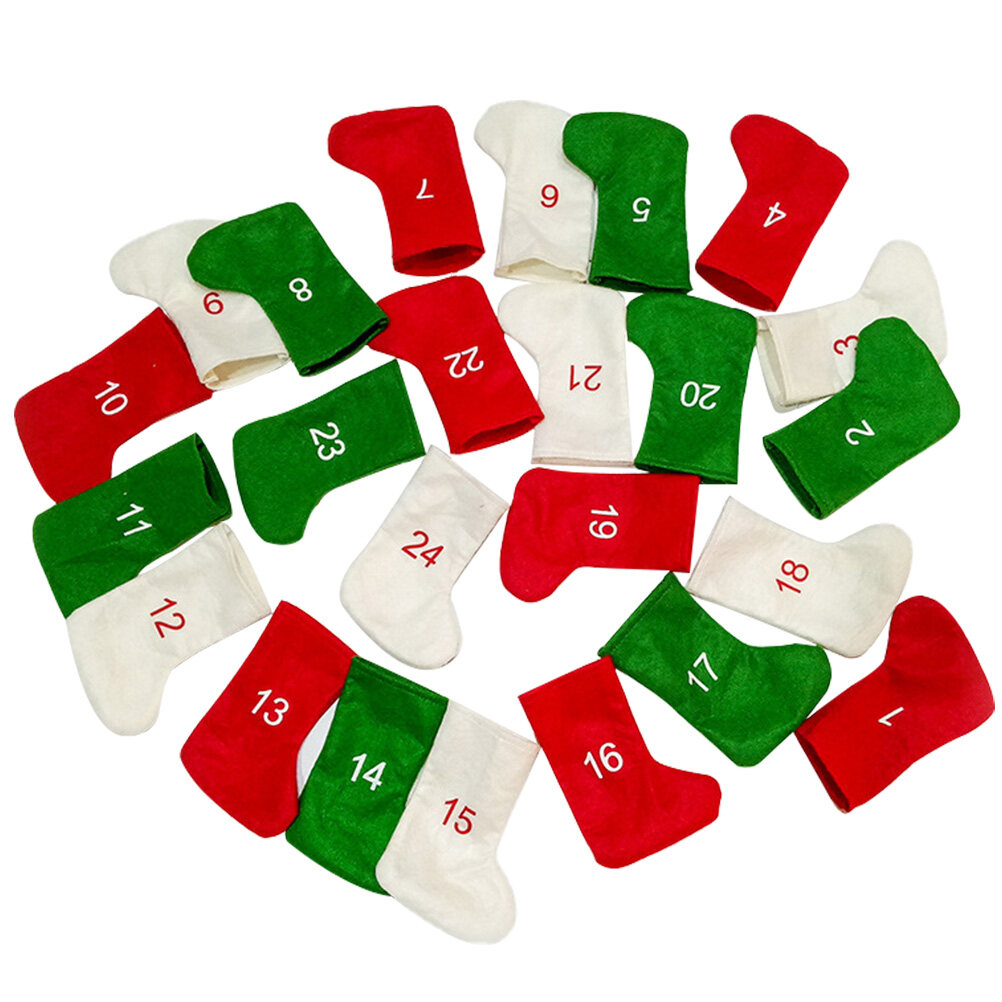 Christmas Decoration Socks Stocking Fillers Claus Party Hanging Xmas