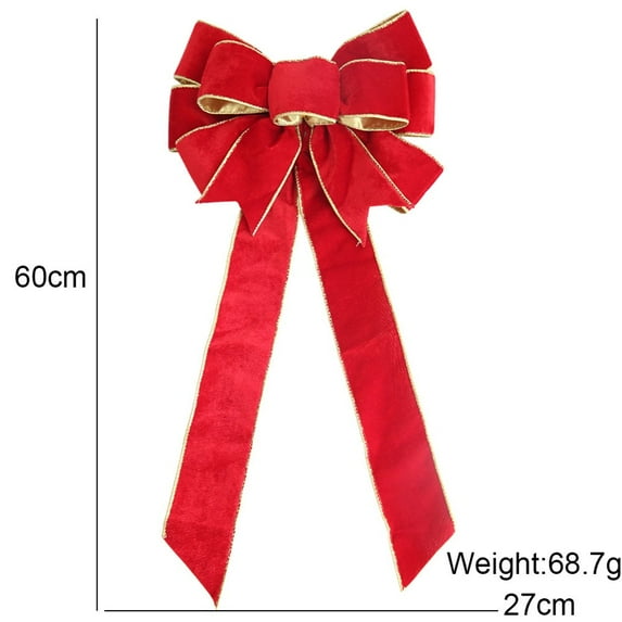 Christmas Decoration Supplies Flannelette Color Retro Ribbon Bow-knot Pendant