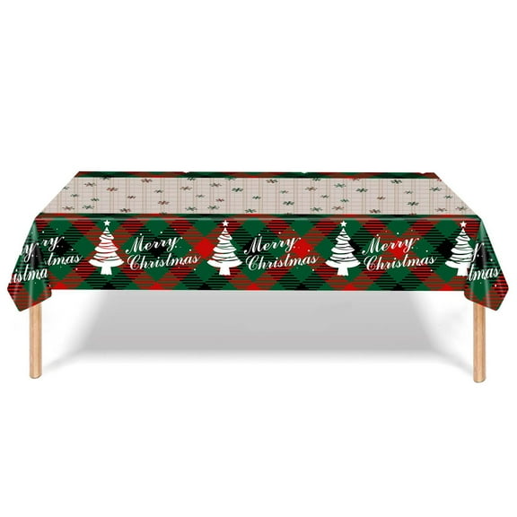 Christmas Decoration Table Cover Buffalo Plaid Table Cloth Dining Coffee Table Runner Rectangular Table Top Covering Christmas Pattern