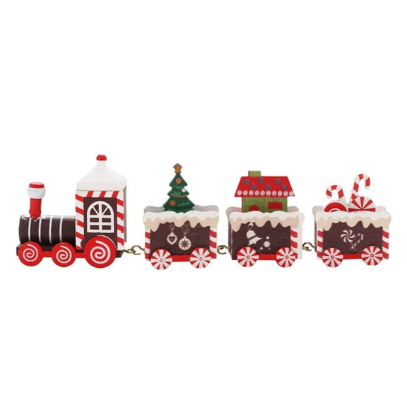 Mini Christmas Train Toy Wooden Material For Tree Decoration