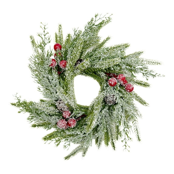 Christmas Decoration Wreath, Faux Pine Candle Holders, Wine Bottle Ornaments, Versatile Table Setting Decor, Easy to Clean and Customizable Holiday Accents