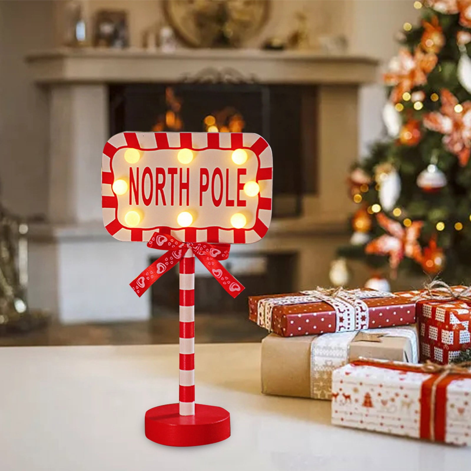 Christmas Decoration Xmas Ornament New Christmas Street Sign Stop