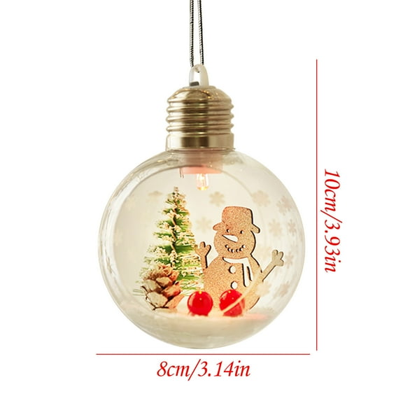 Christmas Decorations 10 Inch Christmas Snow Globes Night Light,Sparkling Snowman Lights Water TV,USB and Battery Powered Gift 100ml