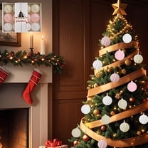 Christmas Decorations 12 Piece Christmas Tree Ornaments 3.15inch Large Flocked Christmas Balls Christmas Tree Hanging Ornaments Shatterproof Xmas Bulbs for Home Xmas Tree Party Decor