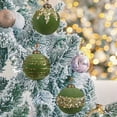 thumbnail image 1 of Christmas Decorations, 12PCS 8cm 3.15in Velvet Flocked Christmas Ball Ornament Set Gold Glitter Shatterproof Tree Hanging Decorations for Holiday Party Home Décor, 1 of 7