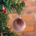thumbnail image 1 of Christmas Decorations 1pcs 2.35Inch Glitter Velvet Christmas Ball Shatterproof Plastic Flocked Christmas Tree Ball Ornaments Classic Colors Xmas Holiday Hanging For Christmas Tree Party Decor, 1 of 6