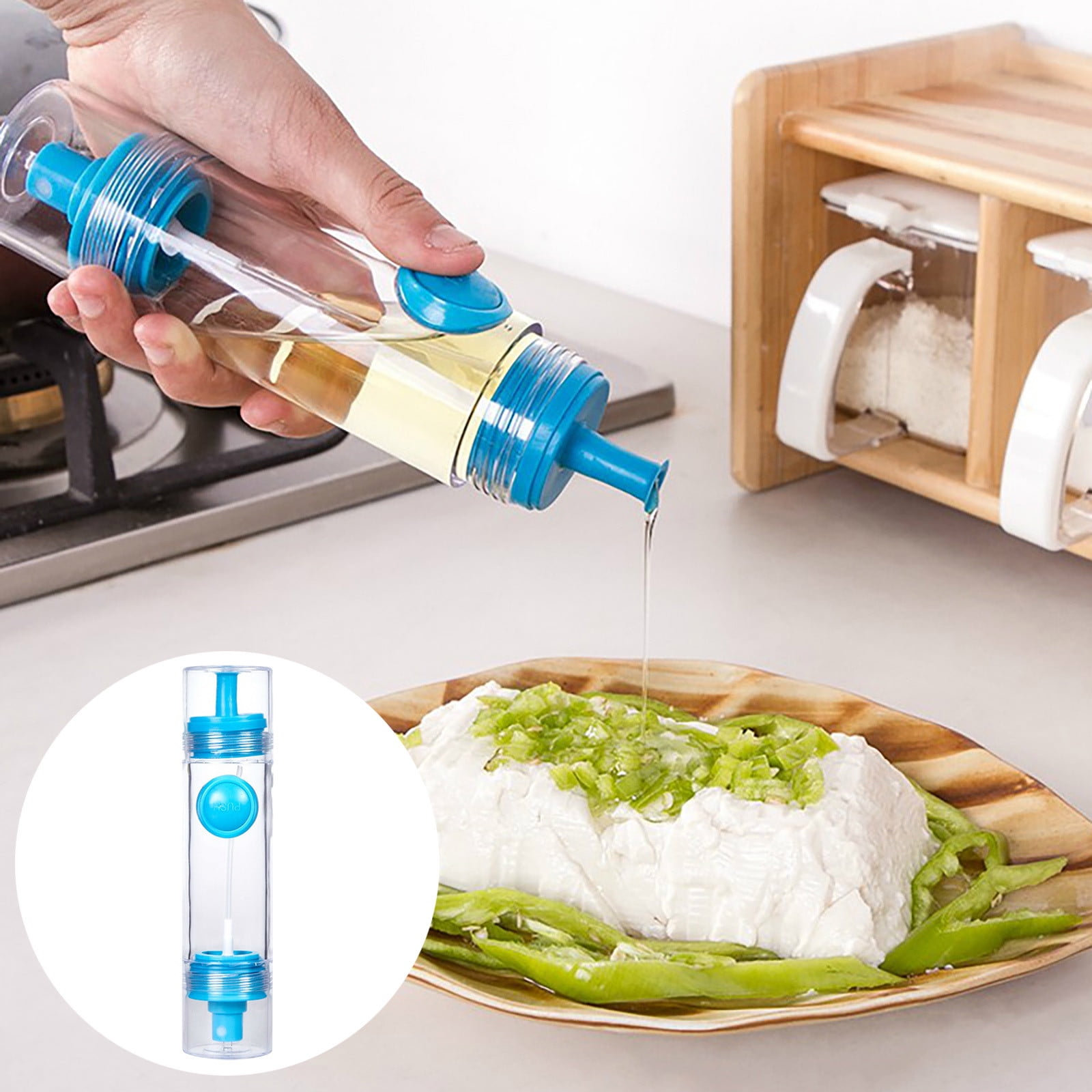 Christmas Decorations 2 In 1 Glass Olive Oil Dispenser Bottle With Silicone  Brush Vinegar Soy Measuring For Cooking Fry Baking BBQ