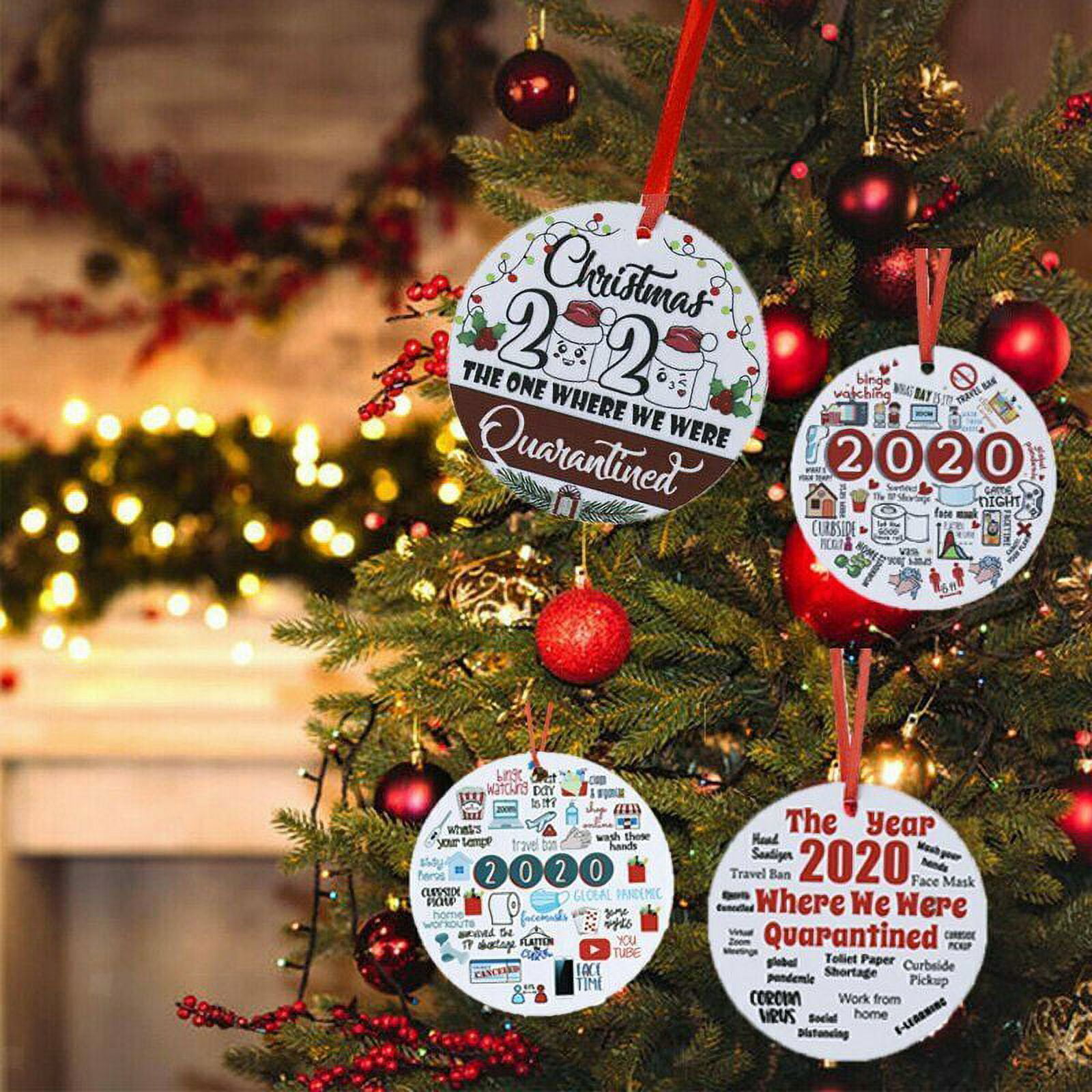 2020 quarantine christmas sale ornaments