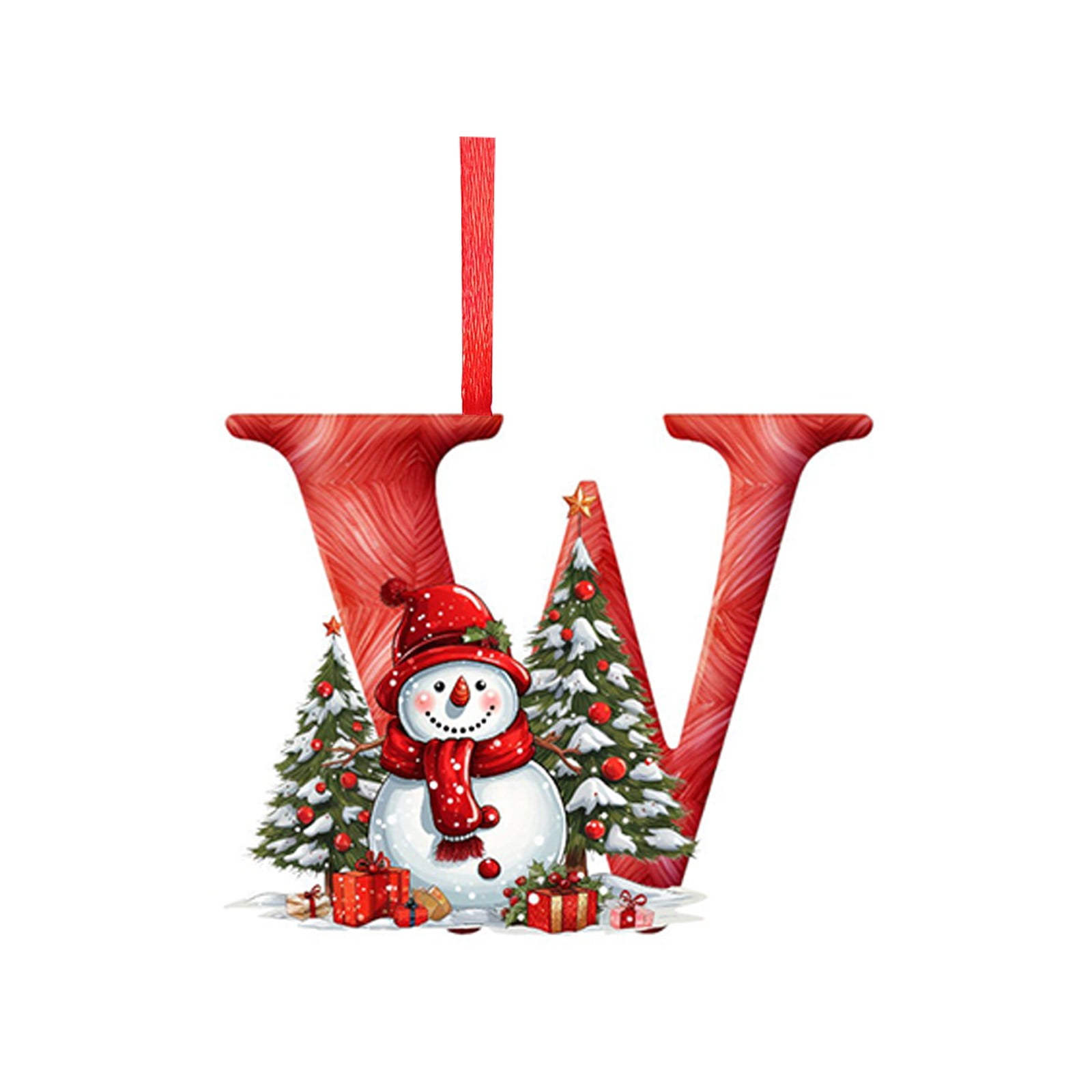 Christmas Decorations,26 Christmas Letters Ornaments A To Z Hanging Xmas Alphabet Letters For Christmas Tree Pendant V