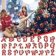 thumbnail image 1 of Christmas Decorations 26 Letters Ornaments Christmas Tree Decoration Christmas Initial with Red Hat Personalized Alphabet Letters DIY Craft Hanging Pendant for Christmas Tree Ornaments 3.54in, 1 of 6