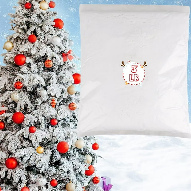 Christmas Decorations, 3 lbs Snow Flocking Powder, SelfAdhesive Snow
