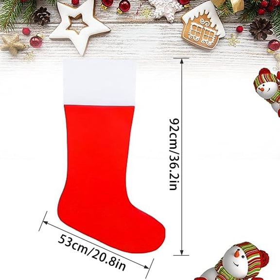 Christmas Decorations 38 Inch Christmas Stockings, Oversized Stockings, Holiday Season Family Party Decorations, Hanging Stockings