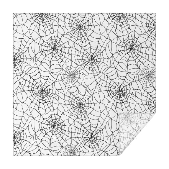 Halloween Spider Web Pattern Square Tablecloth,Waterproof Square Table Cover,Wipeable Spillproof Washable Table Cover for Home Kitchen Party Decor 52"x52"(132x132cm)