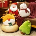thumbnail image 1 of Christmas Decorations 3D Plush Throw Pillow Christmas Tree Santa Snowman Reindeer Designs Cute Decorative Cushion for Couch,Chair,Bed for Holiday Home Decor Perfect Festive Gift 15.74inch, 1 of 7