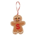 thumbnail image 1 of Christmas Decorations, 4.33Inch Felt A to Z Letter Gingerbread Man Initial Christmas Ornaments for Tree, Assorted Gingerbread Figurines Ornaments, Christmas Tree Hanging Decorations, S, 1 of 7