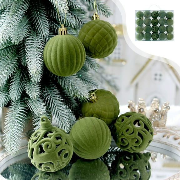 Christmas Decorations 40 Piece Flocked Christmas Balls Christmas Decoration Set Multiple Styles Of Christmas Tree Decorations Can Also Be Used For Other Party