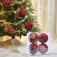 thumbnail image 1 of Christmas Decorations 4Pcs Flocked Christmas Balls Set,Assorted Suede Tree Ornaments Multiple Shapes,Glitter Holiday Party Favors For Home Mall Office Christmas Tree Hanging Festive Decors, 1 of 6