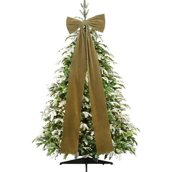 Christmas Decorations - 6 Ft Giant Bows with Long Streamers for Christmas Tree - Big Velvet Bow for Tree Topper Window Wall Mantle - Indoor Home Room Party Valentines Xmas Decoration