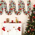 thumbnail image 1 of Christmas Decorations 8.86ft Christmas Garland with Lights&nbsp;Artificial Christmas Pine Garland Snowy Garland White Flocked Pines Rattan For Doorway Staircase Handrail Indoor Outdoor Decorations, 1 of 7