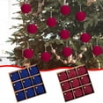 thumbnail image 1 of Christmas Decorations, 9PCS Velvet Flocked Christmas Balls 3.94 Inch Large Plastic Hanging Ornaments for Christmas Tree Holiday Party Home Décor 2025, 1 of 9