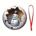 Christmas Decorations,Acrylic Cartoon Cute Christmas Snow Man Car