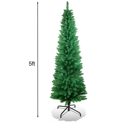 Artificial Christmas Tree Holiday Decorations Christmas Gift Christmas Tree Christmas Decor Artificial Slim Christmas Tree Xmas Decoration /w100LED Lights Warm White5 6 7ft