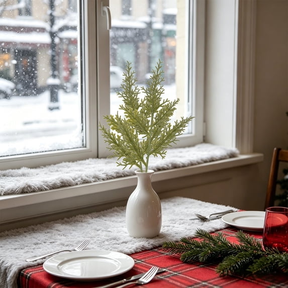 Christmas Decorations Artificial Leaves Branches Vase Filler for Table Mantel Fireplace Shelf Window Home Holiday Office Decor