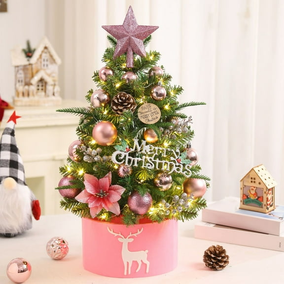 Christmas Decorations For Bedroom Pre Lit Christmas Tree Mini Christmas Tree Flocking White Christmas Tree Ornaments Small Encrypted Decoration Desktop