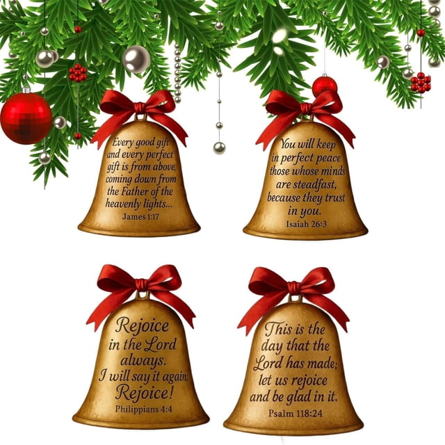 Christmas Decorations Bible Verses Christmas Ornament Golden Christmas ...